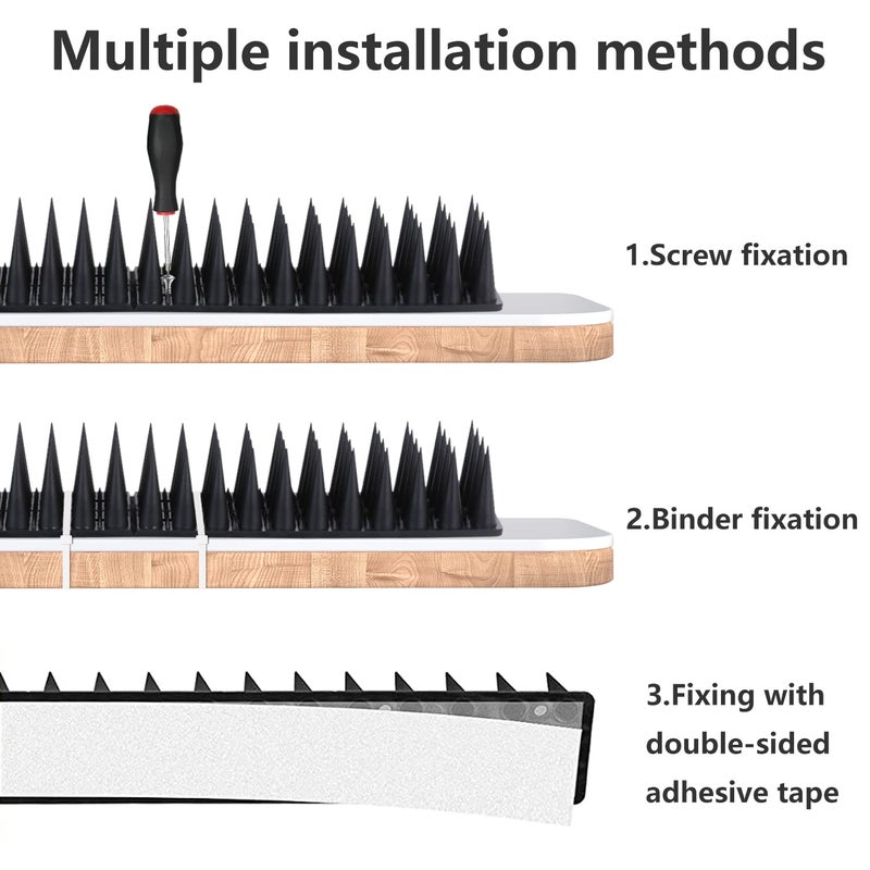 Quunoot Bird Spikes  20 Pack Bird Deterrent Spikes for Squirrel Cat Raccoon Animal  Pigeon Spikes for Outside Fences and Roofs to Keep Birds Away - Image 5
